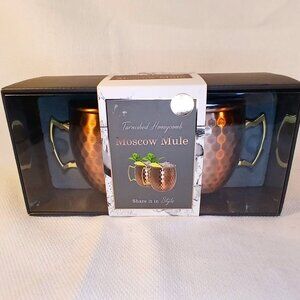 NEW Moscow Mule 20oz Copper Finish Mug Set of Two Share It In Style
